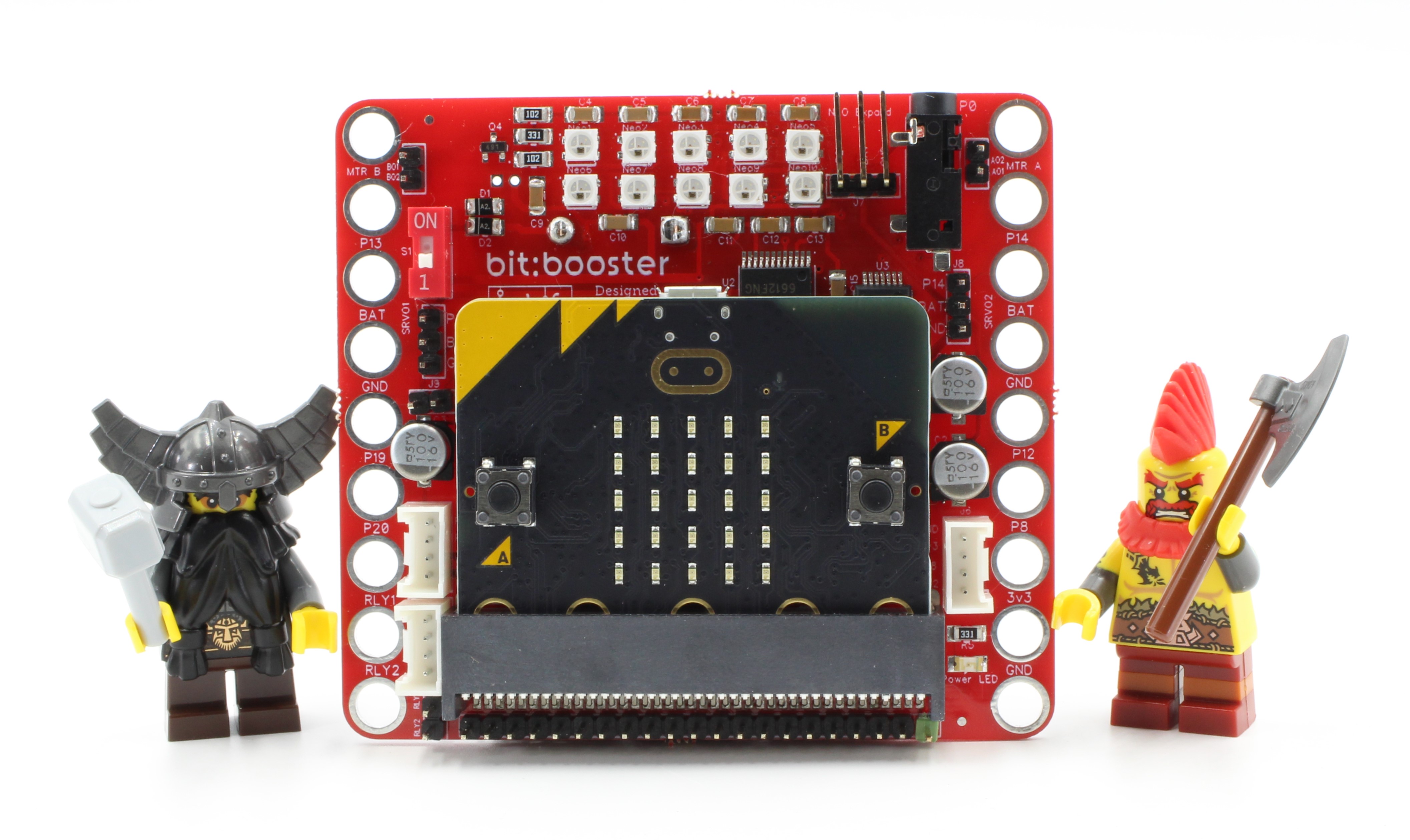 Micro:bit installed in a Bit Booster